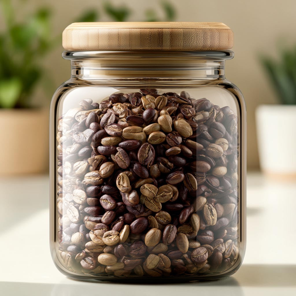 Milod Clear Borosilicate Glass Storage Jar with Airtight Bamboo Lid - Eco-Friendly Food Container for Kitchen Organization