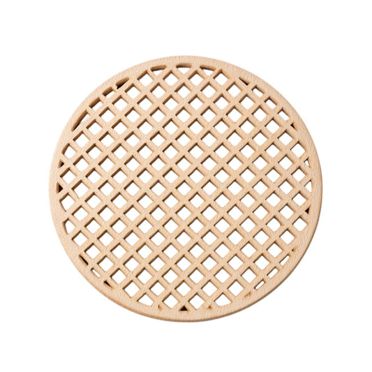 Milod Natural Beech Wood Trivet Mat - Heat-Resistant Geometric Hot Pad for Pots, Pans, and Hot Dishes