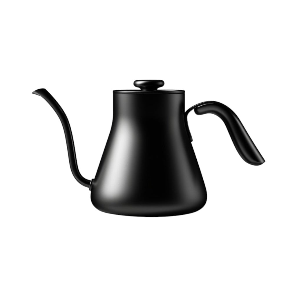 Milod Matte Black Stainless Steel Gooseneck Coffee Kettle - 350ml Precision Pour-Over Tea and Coffee Drip Pot